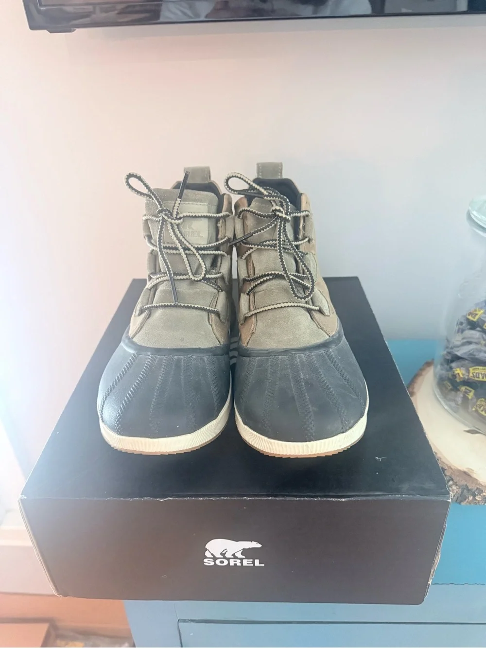 Sorel Brown and Black Waterproof Lace-Up Boots